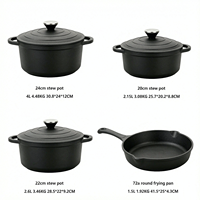Ensemble de casseroles antiadhésives 5 pièces, casseroles et marmites résistantes au four, ensemble de casseroles pour cuisinière à induction et à gaz