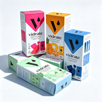 Boîte pliante en papier personnalisée, recyclable, boîtes à thé personnalisées, boîtes en carton blanc de qualité alimentaire pour poudre d'électrolyte