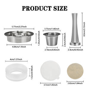 Vente chaude <span class=keywords><strong>Réutilisable</strong></span> En Acier Inoxydable <span class=keywords><strong>Nespresso</strong></span> OriginalLine Convertisseur Titulaire <span class=keywords><strong>Vertuoline</strong></span> Machines Café <span class=keywords><strong>Capsule</strong></span> Adaptateur En Métal - Product Image 2