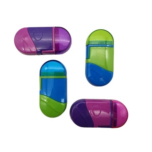 Dụng Cụ Gọt Bút Chì Bằng Nhựa STASUN, Một Lỗ Xoay, Chất Lượng Cao, Có Tẩy Dành Cho Trường Học - Product Image 1