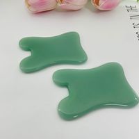 Outil de massage facial en jade aventurine naturel Hongzhuo, vert, formes variées, pour les soins de la peau, produits de maquillage, étiquette privée Gua Sha