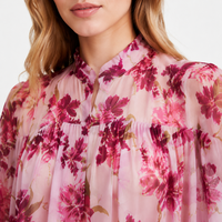 Chemisier à manches courtes pour femme, col en R, ruban, fleurs, rouge cerise, pour le bureau, décontracté, chic, élégant, printemps/été 2026