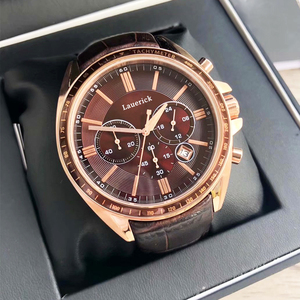 <span class=keywords><strong>Montre</strong></span> pour <span class=keywords><strong>homme</strong></span> en <span class=keywords><strong>cuir</strong></span> véritable avec bracelet en acier inoxydable, cadran simple à aiguilles, quartz, étanche 100 m, chronographe, style business décontracté - Product Image 5