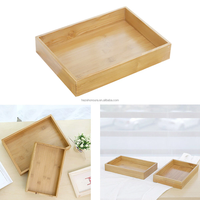 Boîte de rangement multifonctionnelle en bambou naturel durable, moderne, à compartiment unique, capacité 1-2L, pour salle de bain, bureau