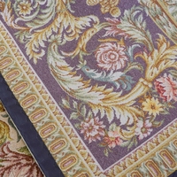 192x286cm Maßgefertigter Handgewebter Savonnerie Handgeknüpfter Wollteppich - Luxuriöser Vintage Europäischer Stil Blumenmuster Extra Dick