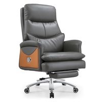 Chaise de bureau ergonomique moderne et simple réglable en cuir synthétique pivotant pour direction chaise confortable