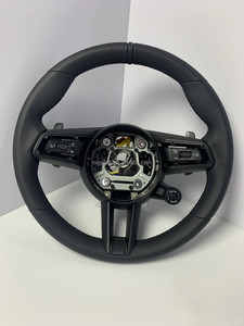 Volant de direction en cuir de style sport pour <span class=keywords><strong>BMW</strong></span> E90 E92 E93 E71 E82, compatible avec les modèles M3 M4 X6 X5 M2 X3, carbone - Product Image 5