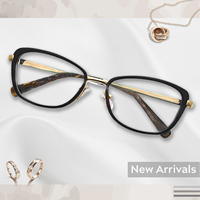 Monturas de gafas graduadas de lujo Vintage dorado para mujer, gafas de acetato, lentes de miopía sólidas para gafas de lectura de ordenador