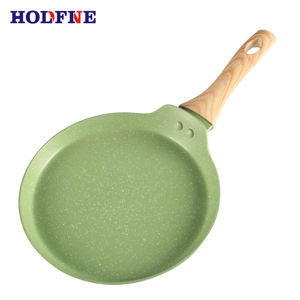 กระทะพิซซ่าลายหินอ่อนแบบไม่ติดกระทะ2ชิ้นพร้อมชุดจับไม้ - Product Image 3