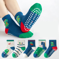Chaussettes de sol fines en tricot antidérapantes, absorbantes et respirantes pour garçons et filles, motif dessin animé, collection printemps-été, vente en gros