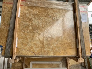 Losas de Mármol de Cuarzo Dorado <span class=keywords><strong>Van</strong></span> <span class=keywords><strong>Gogh</strong></span>, Mármol Dorado de Lujo con Vetas Artísticas, Pulido, Venta al por Mayor - Product Image 2