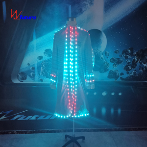 Nuevo Traje de Escenario Masculino Estilo Chino con LED, Túnica Larga para Cantante, Festival EDM, <span class=keywords><strong>Concierto</strong></span>, Club Nocturno, Actuación de Baile - Product Image 2