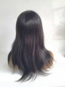<span class=keywords><strong>Veri</strong></span> <span class=keywords><strong>capelli</strong></span> umani di colore nero pieno Mono <span class=keywords><strong>parrucche</strong></span> da donna con Make personalizzato - Product Image 2