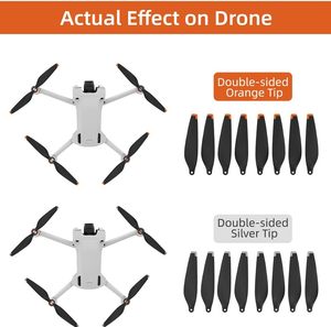 8 hélices Mavic Mini 3 Pro 6030F de bajo ruido y liberación rápida compatibles con Black Orange - Product Image 3