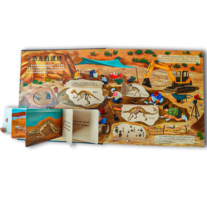 Venta al por mayor de papel y cartón impresión <span class=keywords><strong>3D</strong></span> Pop up <span class=keywords><strong>libro</strong></span> dinosaurio niños Popup libros para niños educativos - Product Image 2