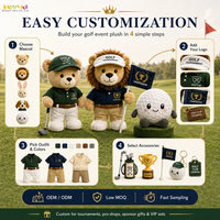 Set Hadiah VIP Golf Kustom Maskot Boneka dan Mainan Bola Golf Ramah Lingkungan Pabrik OEM ODM Sampel 5-7 Hari