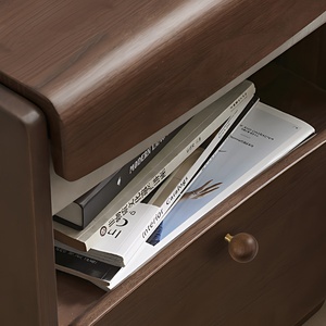 Modern Single-Hole Pull Handle & Knob Creative <b>Walnut</b> Ball Pendant Wood Door Handle for <b>Cabinets</b> Wardrobe Bedroom/Bathroom Use - Product Image 1