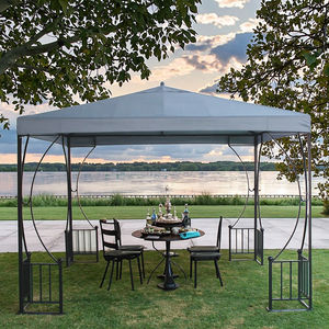 Pergola <span class=keywords><strong>en</strong></span> alliage Pavillon Ornements Aluminium Fer Gazebo Parasol Nature Extérieur Abri <span class=keywords><strong>Bois</strong></span> Carports Garages Acier/Métal - Product Image 1