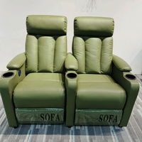 Canapé de cinéma commercial, canapé combiné pour cinéma IMAX, siège en cuir cousu à la main, résistant aux griffes de chat, canapé confortable et paresseux