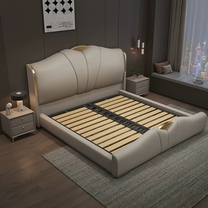 Muebles <span class=keywords><strong>de</strong></span> Dormitorio <span class=keywords><strong>de</strong></span> Madera <span class=keywords><strong>de</strong></span> Lujo, Camas Tapizadas Suaves, Cama Doble King Size, Juego <span class=keywords><strong>de</strong></span> Cama Princesa con Cajones y Diseño <span class=keywords><strong>de</strong></span> Colchón - Product Image 5