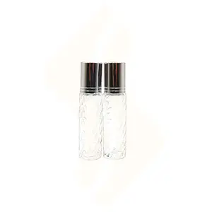 Эфирные масла вихревой формы 10 мл прозрачное стекло в рулоне на бутылке с металлическим валиком серебряная крышка