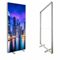 Boîte à lumière LED pliable portable en tissu avec support de sol stable, installation rapide, idéale pour les salons professionnels et les expositions