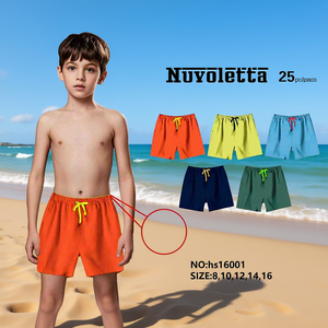 Costume da bagno per bambini NuvoleTTa 8-16 anni, colori assortiti, pantaloncini ad asciugatura rapida per ragazzi - Product Image 1