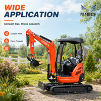 LOGWAY OEM Mini Excavator Kustom untuk Pekerjaan Tanah di Pertanian Kecil dengan Dozer Blade Thumb dan Chassis Kompak Pro Mini Excavator