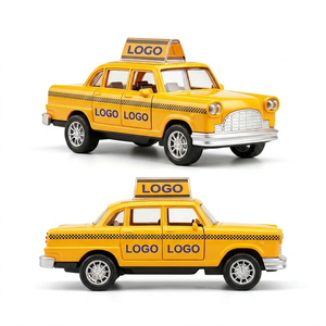 Modèle réduit de taxi jaune classique de <span class=keywords><strong>New</strong></span> <span class=keywords><strong>York</strong></span> à l'échelle 1:32 avec logo personnalisé, en alliage moulé sous pression, rétro, pour collectionneurs adultes de 14 ans et plus, OEM - Product Image 3