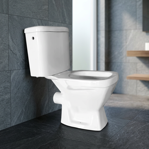New Arrived Two Piece Ceramic Toilet Floor Mounted Dual Flush Cyclone Flushing P <b>Trap</b> WC Set - Product Image 5
