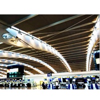 Estructura de Acero de Gran Envergadura para Techos de Edificios de Aeropuertos, Estructura de Armadura Espacial Personalizable