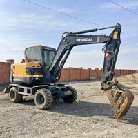 Mini-excavatrice agricole d'occasion HYUNDAI 60W, 6 tonnes, 95% neuve, d'origine Corée du Sud, avec certifications EPA et CE, modèle Pro 60W