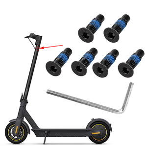 Viti originali 6 pezzi per manubrio con chiave adatta per scooter elettrici Ninebot Max G30
