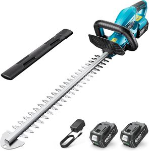 Taille-haie électrique sans fil portatif de qualité industrielle avec batterie lithium-ion et garantie de 3 ans pour l'élagage et le bordage de jardin - Product Image 1