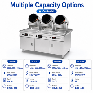 Máquina Comercial de Triple Cabezal para Saltear en Gas para Cocinas Nube, Restaurantes, Servicios de Catering y Distribuidores de Servicios de Alimentos - Product Image 2