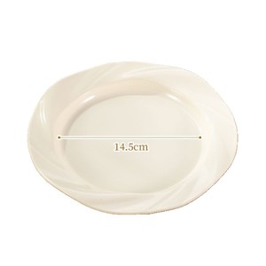 Oval Plastic Plate Solid Color For Western Food Pasta Dessert Salad Party Use - Product Image 4