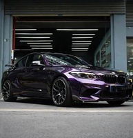 HOHOFILM 202 Film Vinyle Brillant Métallisé Violet Nuit à Changement de Couleur pour Véhicule, Autocollant Décalque pour Voiture avec Canaux Anti-Bulles