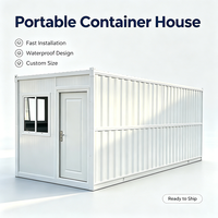 Expédition immédiate : Maison conteneur moderne portable et pliable, maison modulaire préfabriquée, cabine mobile étanche, prix usine, pour centre commercial et école