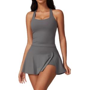 ملابس رياضية نسائية QZ1201 بنمط صلب، ملابس يوغا بالجملة، ملابس الجري واللياقة البدنية، توب كاميسول، شورت جولف، تنانير تنس - Product Image 5