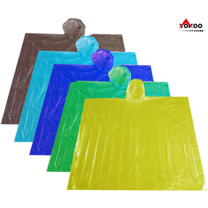 Poncho Impermeable Desechable de 0.015mm de Material PE, Universal para Adultos, Uso en Viajes, Estilo Simple, Cubierta Impermeable Individual - Product Image 5