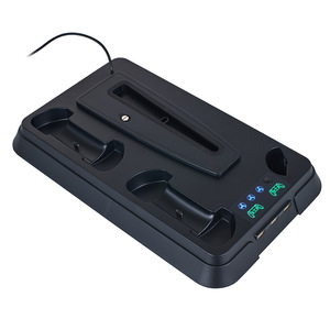 P S5PRO/P5Slim/<span class=keywords><strong>PS</strong></span> 5 Ventilateur de refroidissement par air à fonctions multiples avec lumière RVB clignotant Gamming Time Gamepad Charger Station Console Stand - Product Image 6