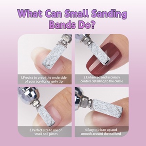 Nail Repair Sanding Band Kit 120/180/240 Grit Manicure <b>Drill</b> Accessories for Nail Polishing and Removal - Product Image 2