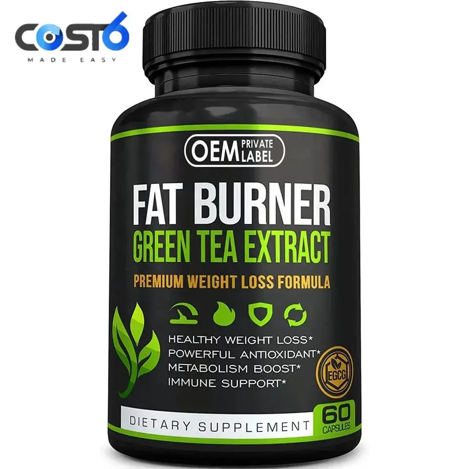 Cápsulas para perder peso llamadas Cápsulas adelgazantes suplemento para perder peso que incluye cafeína en grano de café verde y extracto de té verde