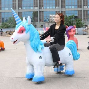 ม้าโยกสำหรับห้างสรรพสินค้า สกู๊ตเตอร์รูปสัตว์การ์ตูนยูนิคอร์นแบบมีมอเตอร์ - Product Image 6