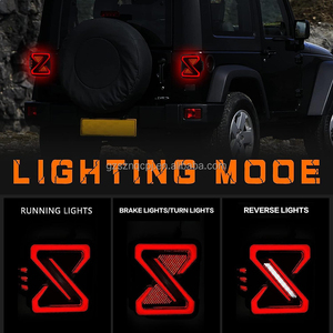 Conjunto de Luces Traseras LED con Señal de Giro Dinámica y Luz de Freno Secuencial para <span class=keywords><strong>Jeep</strong></span> Wrangler, Accesorios de Lámparas Traseras DRL - Product Image 3