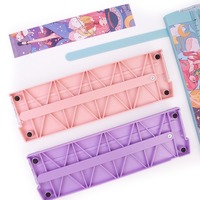 Mini Macaron en plastique de dessin animé A5 coupe-papier manuel de grand livre étudiant coupe-papier pour enfants