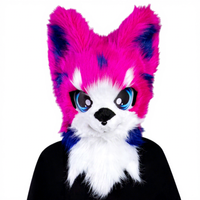 Accessoire de tête en peluche pour déguisement d'anime japonais transfrontalier, Halloween, Noël, animaux (chien, loup), cosplay et jeu de rôle