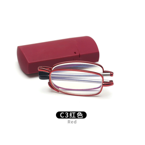 Mini kim loại gấp Kính đọc sách xách tay rõ ràng màu đen trắng khung PC Chất liệu với ánh sáng màu xanh chặn trường hợp unisex tùy chỉnh - Product Image 2