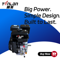 192F 13,5/16PS Benzinmotor - 439cc Luftgekühlter OHV-Motor mit Elektrostart für Pumpen, Bodenfräsen & Baumaschinen