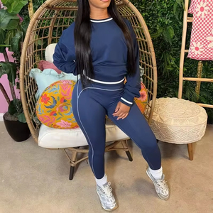 Ensemble de yoga pour femmes Viviblook Z1230ST07, pull et leggings d'automne et d'hiver, pantalon de sport décontracté pour femmes, ensemble de sport de plein air en 2 pièces - Product Image 1